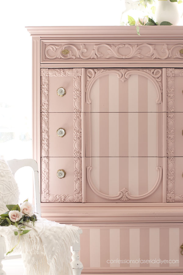 The prettiest antique dresser makeover!