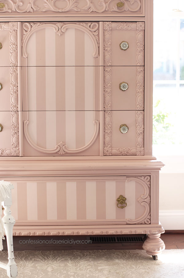 The prettiest antique dresser makeover!
