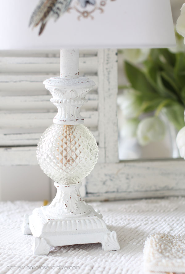 Gold and Glass Lamp Set Makeover