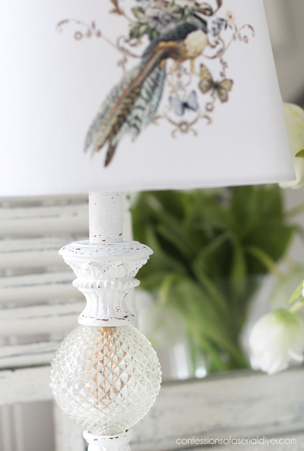 Gold and Glass Lamp Set Makeover