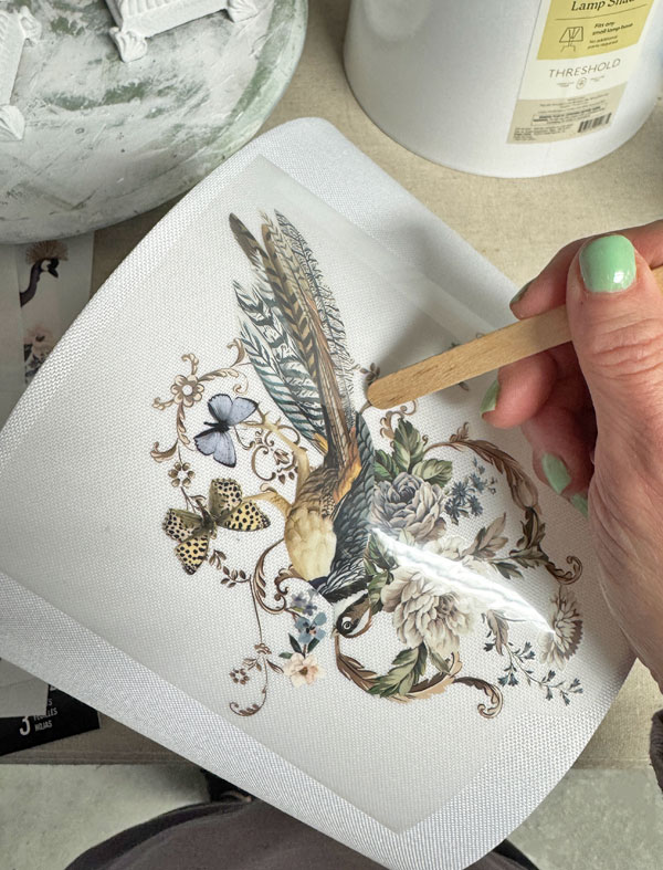 Add a transfer to a lampshade!