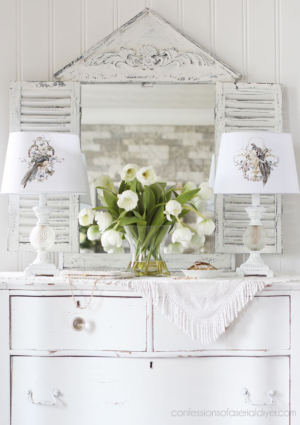 Gold and Glass Lamp Set Makeover
