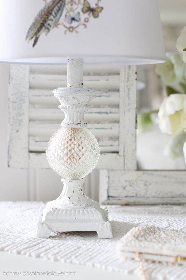 Gold and Glass Lamp Set Makeover