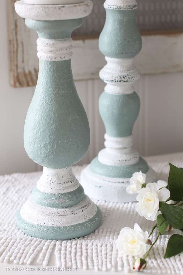 Coastal painted Candlesticks
