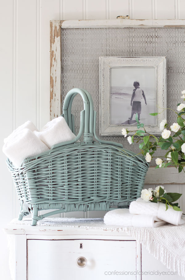 Blue Painted Basket