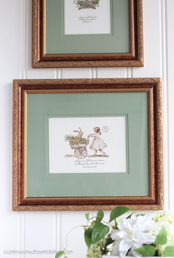 Easily Update Thrifted Artwork with transfers!