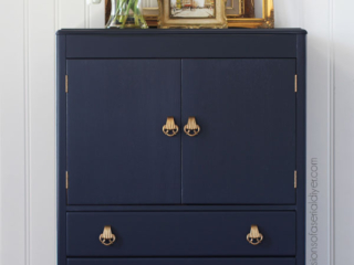 Vintage Gentleman's chest makeover in Dixie Belles In the Navy