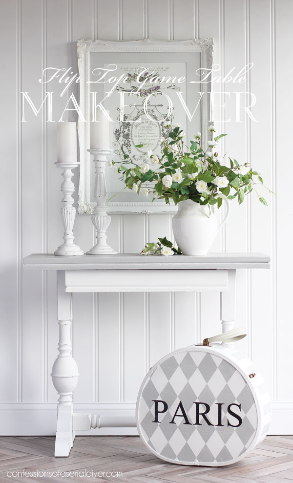 Vintage Flip Top Game Table Makeover
