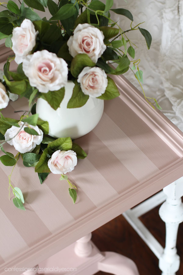 $10 Vintage Side Table Makeover in Dixie Belle's Tea Rose