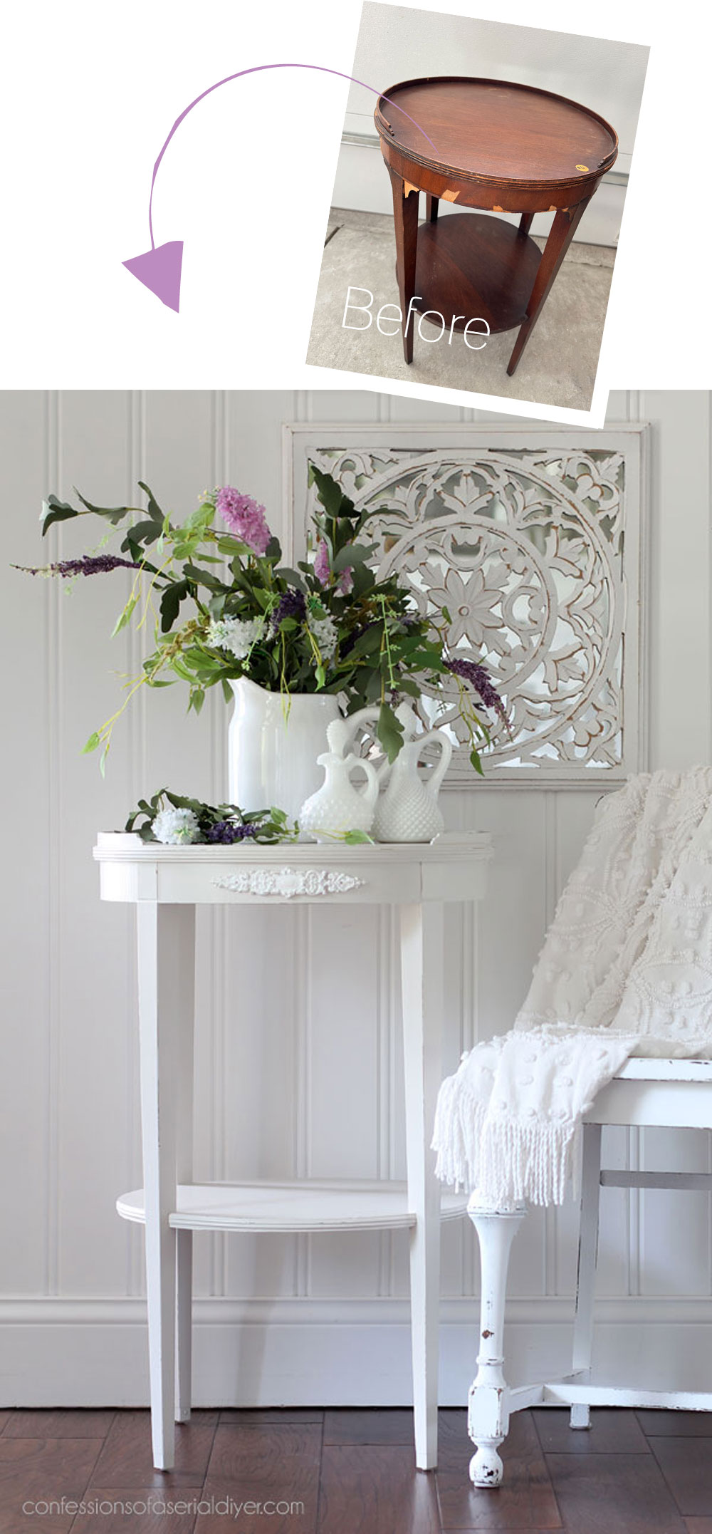 Painted Vintage Side Table