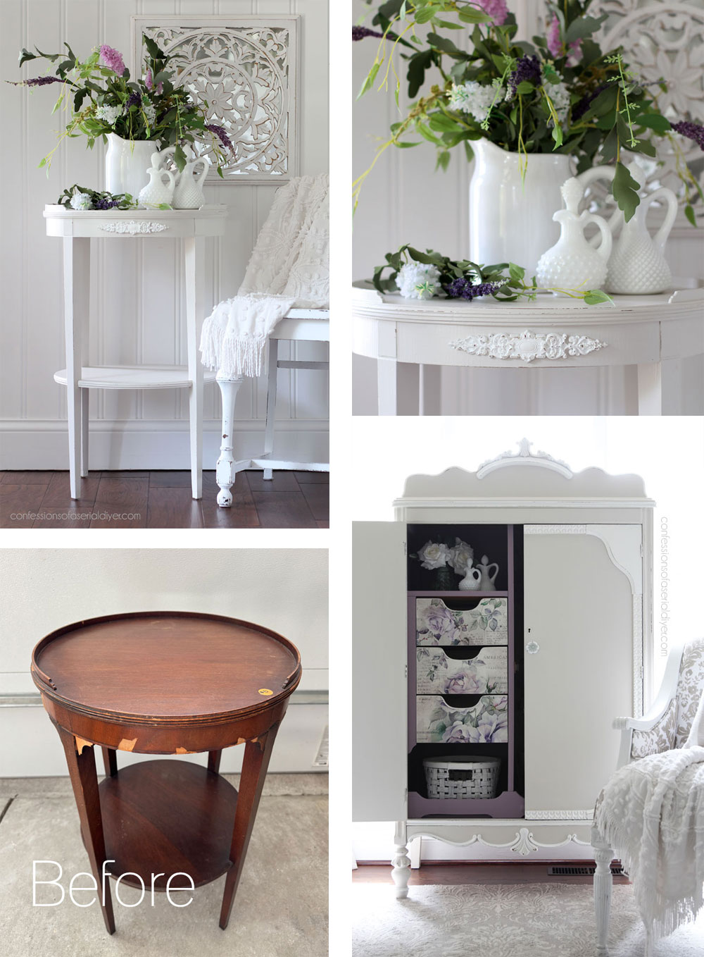 Painted Vintage Side Table