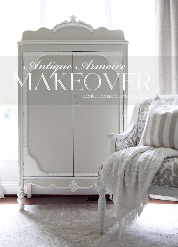 Painted antique armoire 