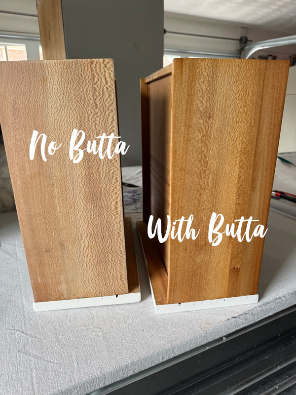Use Big Mama's Butta to hydrate and beautify wood