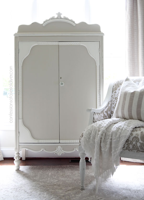 Painted antique armoire 
