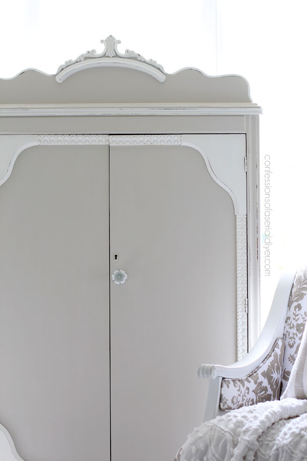 Painted antique armoire 