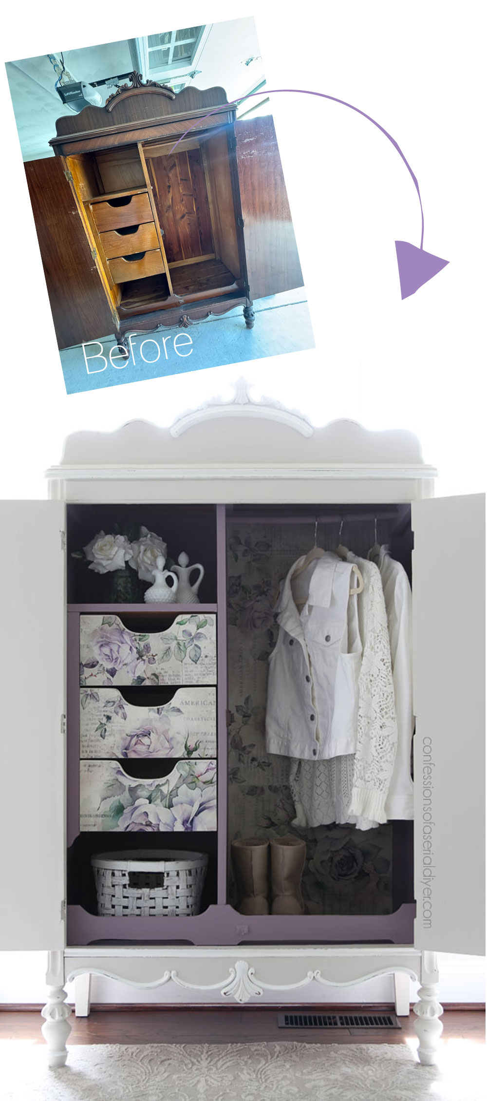 Painted Antique Armoire | Confessions of a Serial Do-it-Yourselfer Painted Antique Armoire | Confessions of a Serial Do-it-Yourselfer