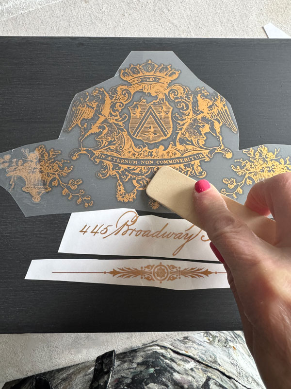 Adding a transfer to the top of a box