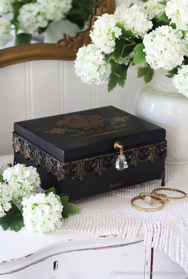 Thrift Store Box Updated with Decor Moulds