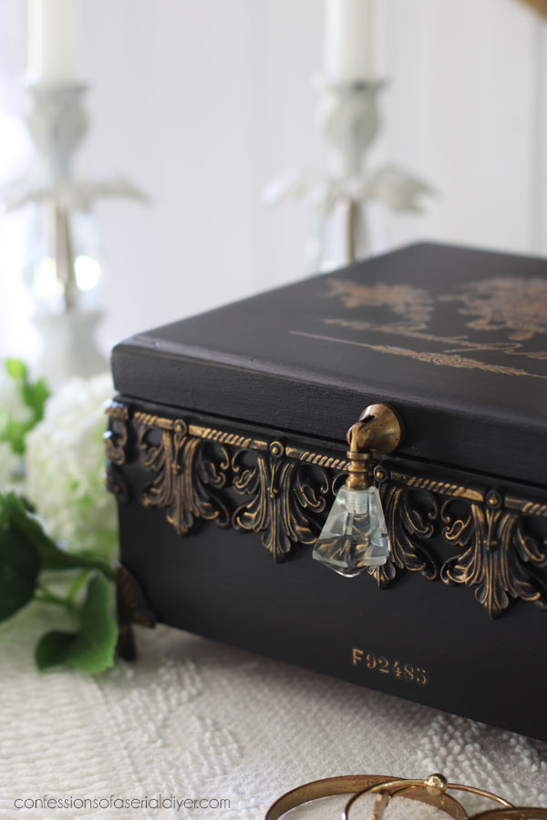 Thrift Store Box Updated with Decor Moulds