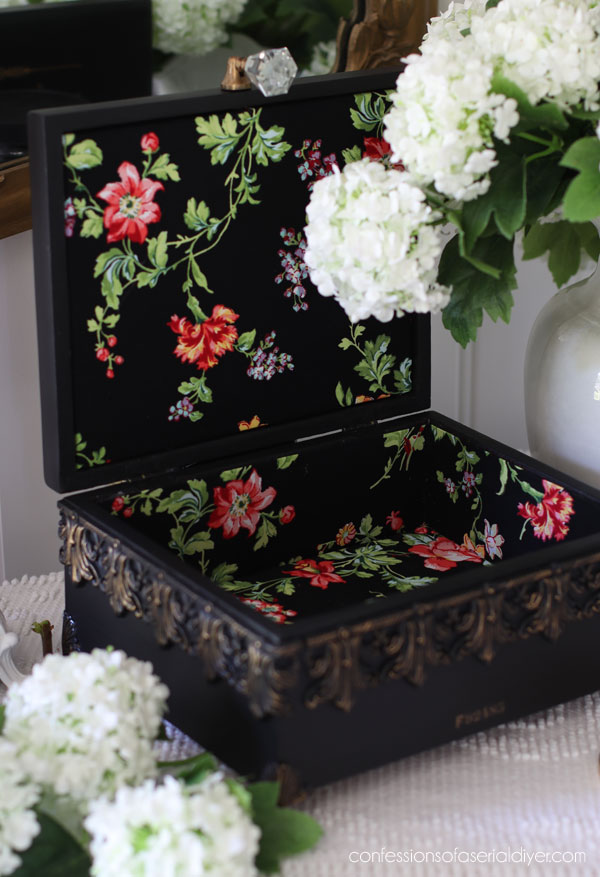 Thrift Store Box Updated with Decor Moulds