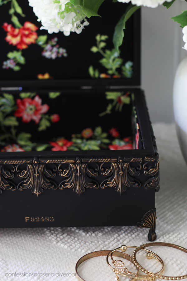 Thrift Store Box Updated with Decor Moulds