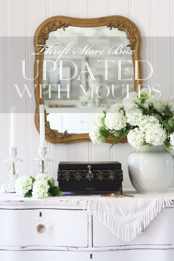 Thrift Store Box Updated with Decor Moulds