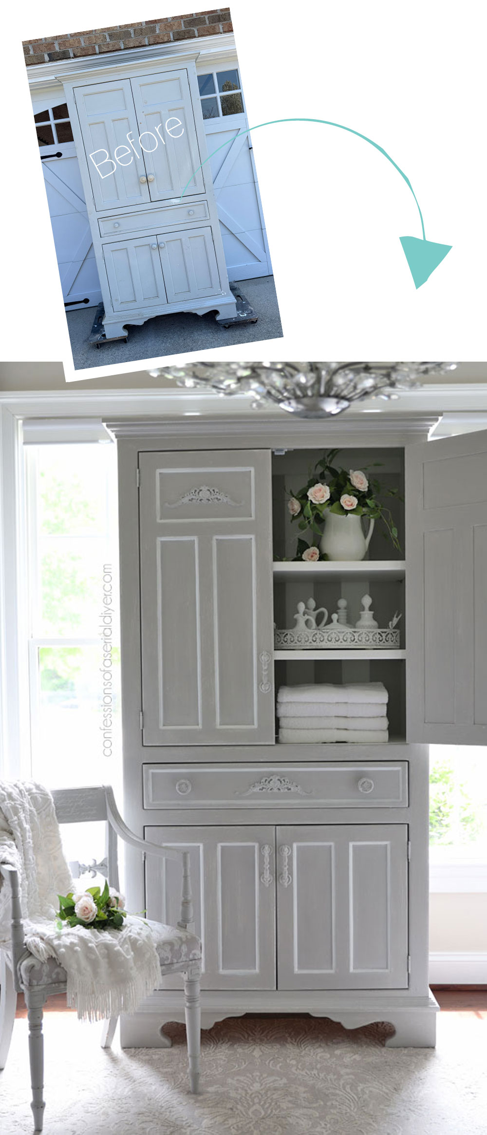 Painted Pine Armoire