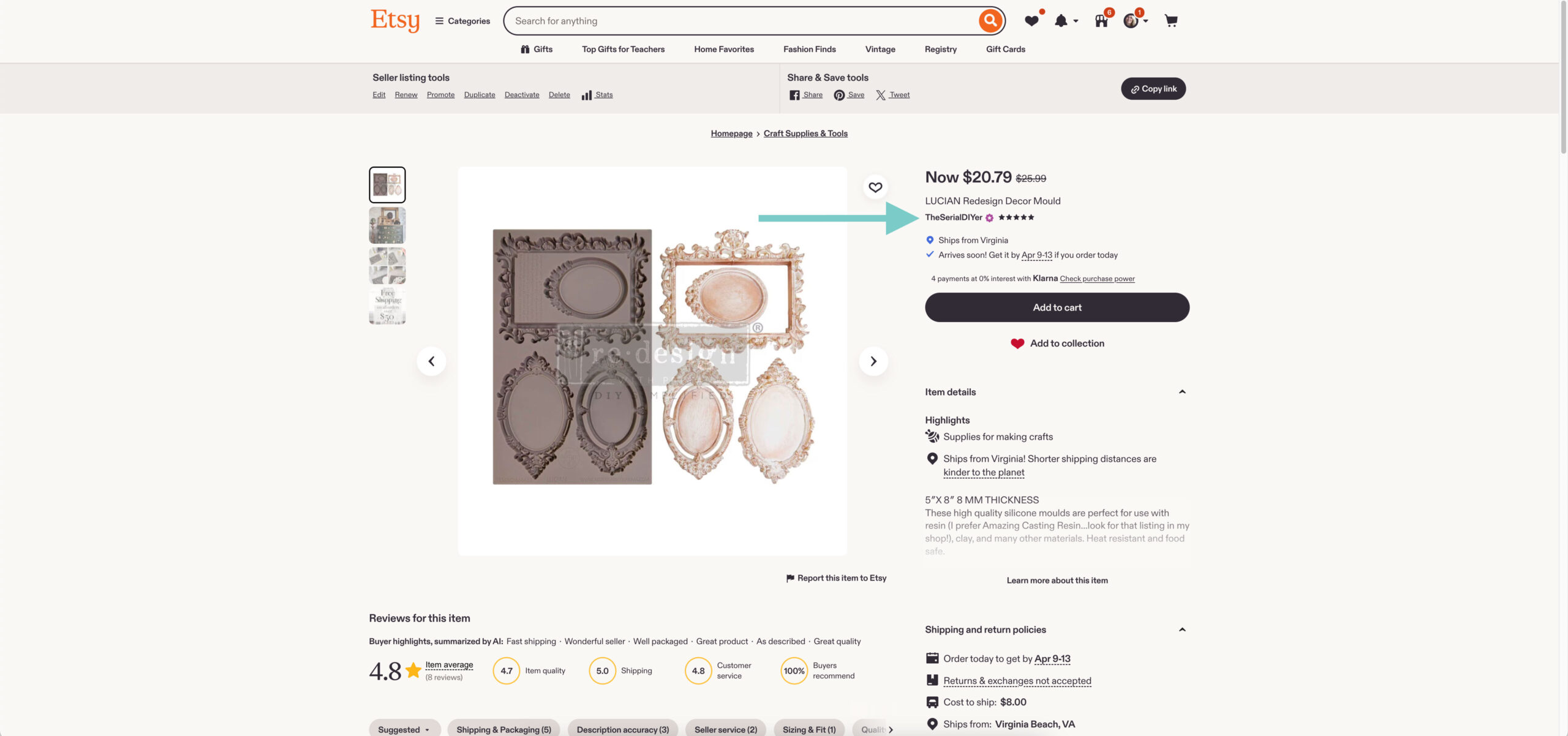 Navigating my Etsy Shop