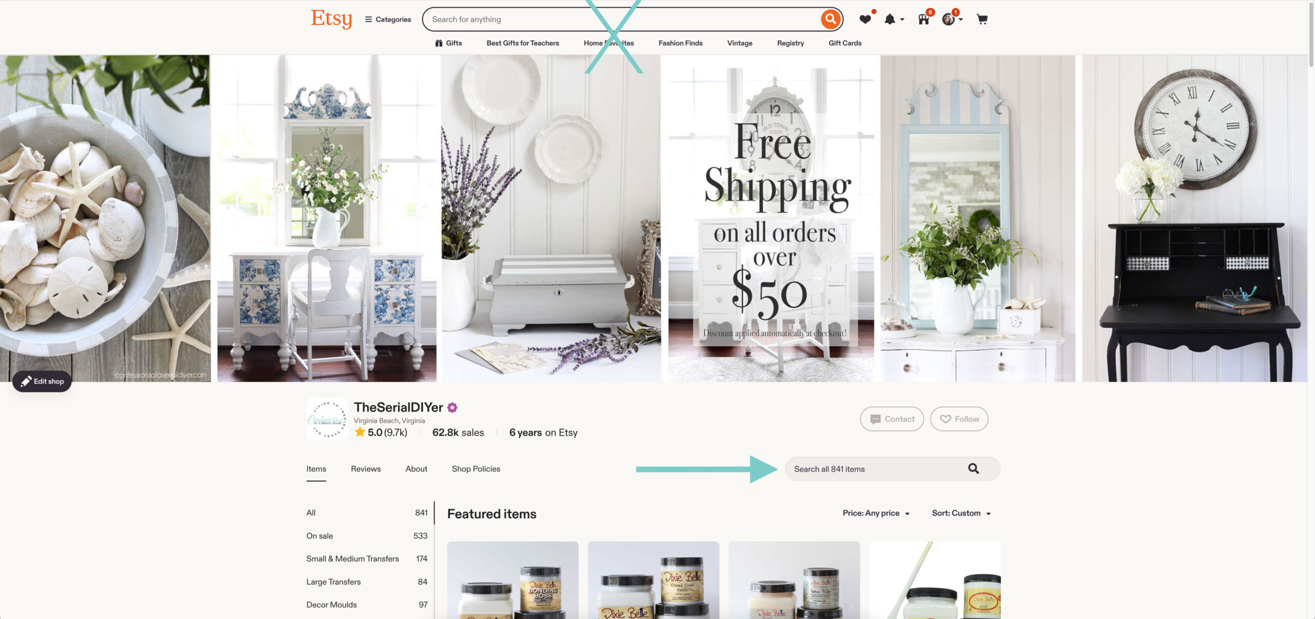 Navigating my Etsy Shop