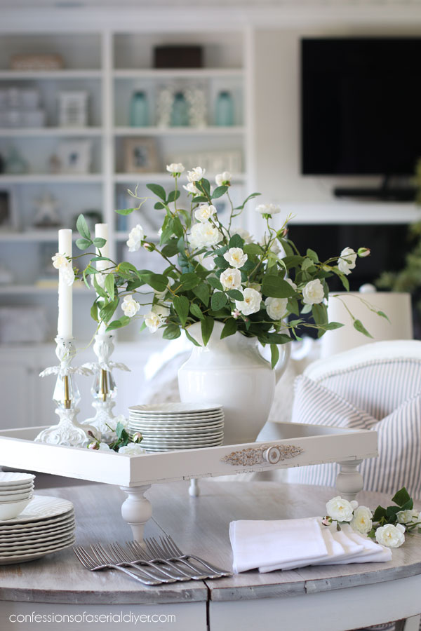 Turn old thrift store art into fabulous new tray!