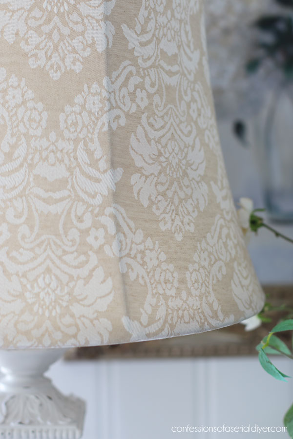 Thrift Store lamp makeover in Dixie Belle Gardenia