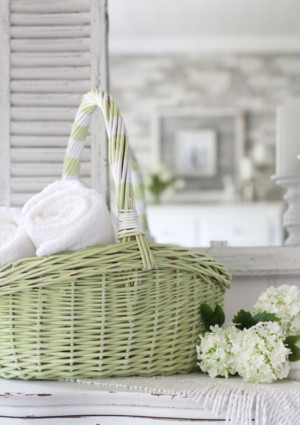 Basket Painted in Dixie Belle Farmhouse Green
