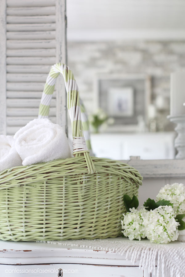 Basket Painted in Dixie Belle Farmhouse Green