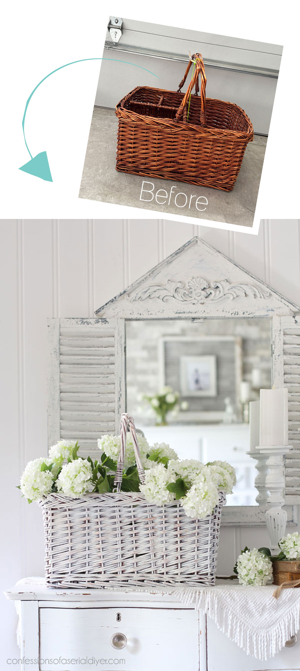 Painted Baskets in Dixie Belle chalk mineral paint