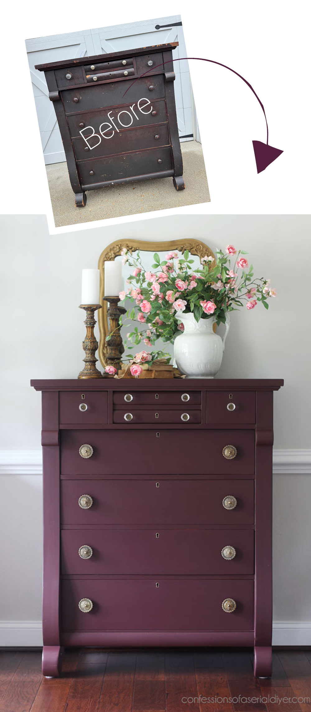 Painted Empire dresser in Apothecary by Dixie Belle