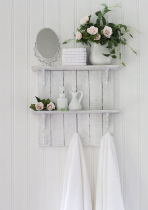 Repurpose a tray into a shelf!