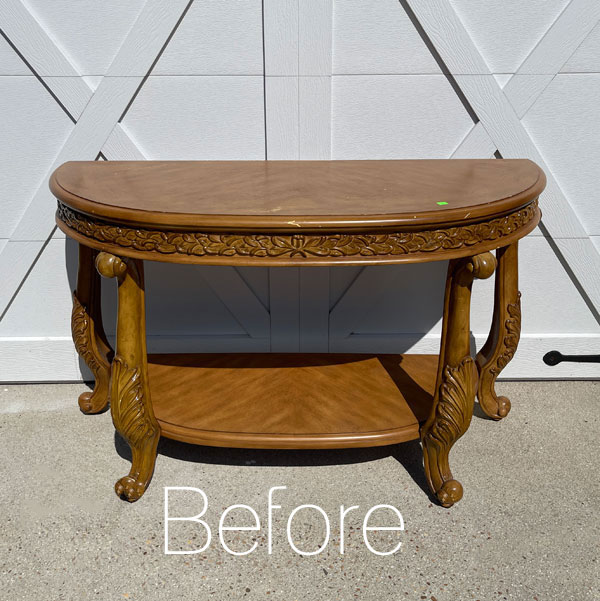 Simple Console Table Makeover
