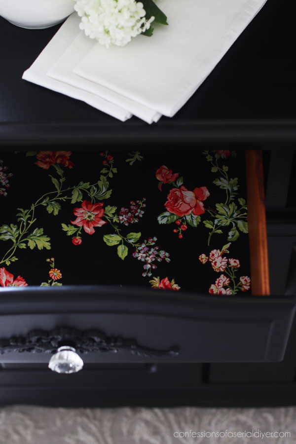 Line drawers with fabric