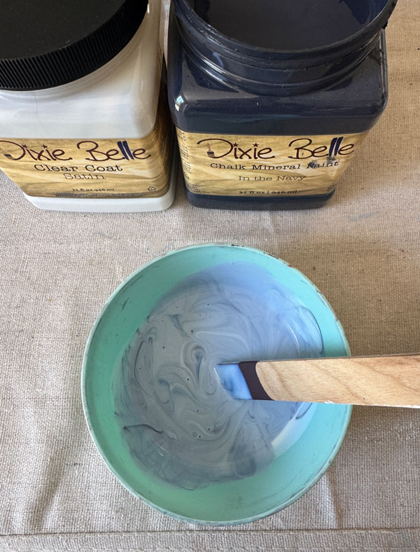 Adding a bit of paint to your topcoat yields a nicer finish.