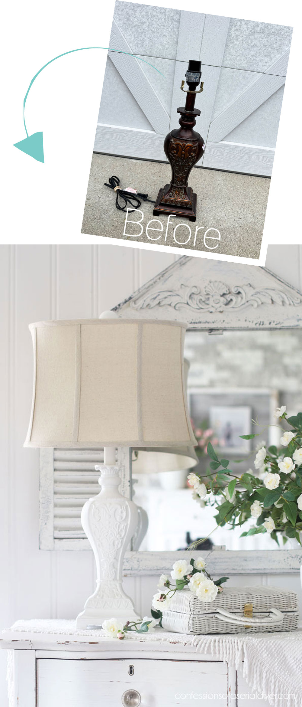 Update thrift store lamps with paint