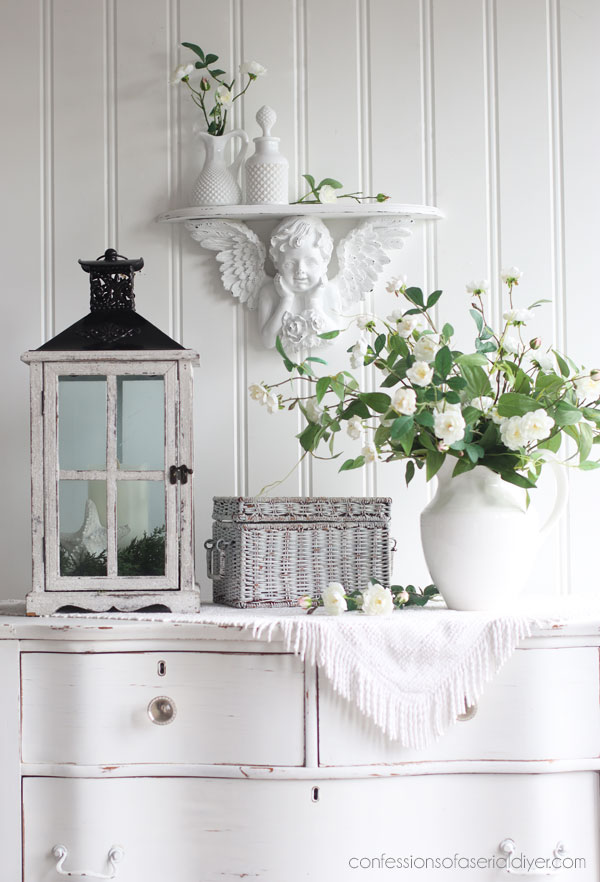 Cherub Shelf painted in Cotton White from Dixie Belle