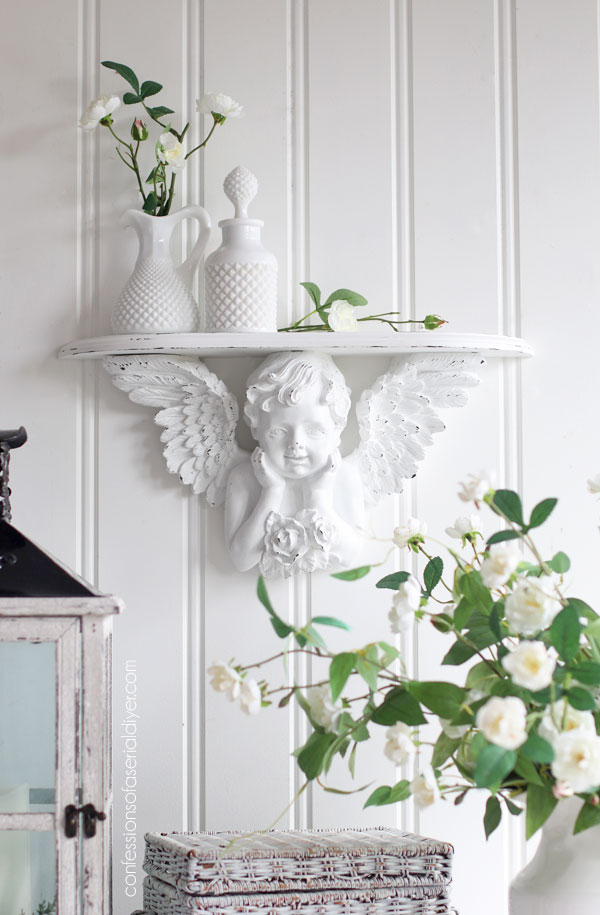 Cherub Shelf painted in Cotton White from Dixie Belle