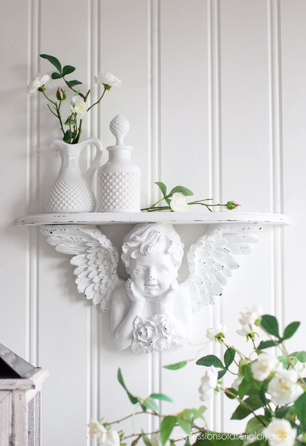 Cherub Shelf painted in Cotton White from Dixie Belle