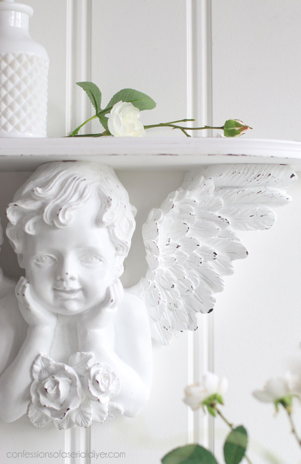 Cherub Shelf painted in Cotton White from Dixie Belle