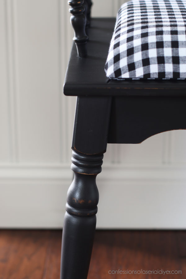Vintage Telephone Table Makeover in Caviar by Dixie Belle