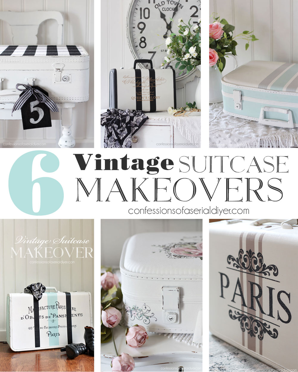 6 Fantastic Vintage Suitcase Makeovers