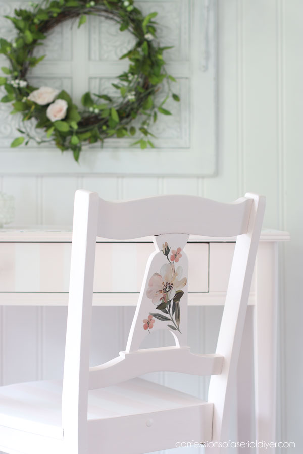 Painted Dressing Table and Chair Makeover