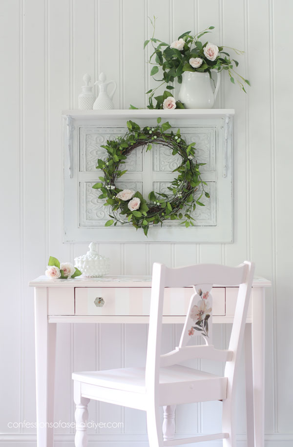 Painted Dressing Table and Chair Makeover