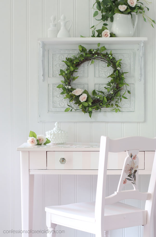 Painted Dressing Table and Chair Makeover