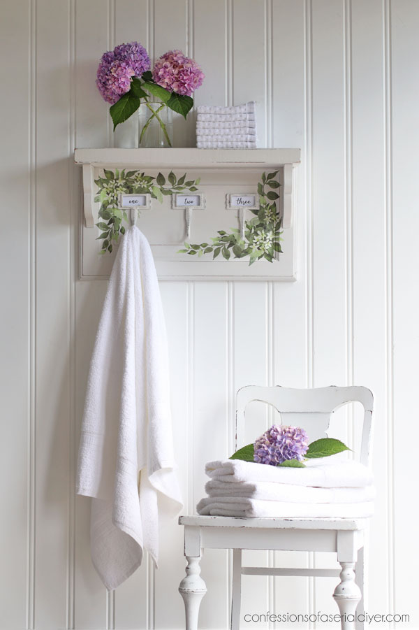 Turn a cabinet door into a shelf!